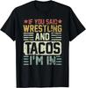 Vintage Funny Wrestling And Tacos Novelty Sports Gift Unisex T-Shirt