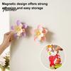 Floral Fridge Magnet Clip 2PCS Lotus Blossom Sealing Clips, Magnetic Refrigerator Bag Multi-petal Moisture-Proof Storage for Kitchen Snack