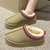 Fashion Fashion Platform Fluffy Slippers for Women Winter Thicken Warm Plush Snow Boots Woman Thick Sole Non Slip Indoor House Slippers