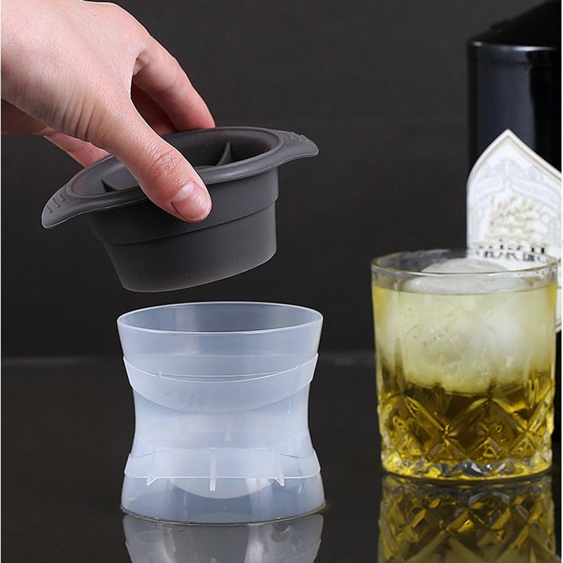 Silicone Ice Hockey Cube Mold Ice Grid Circular Ice Box Food Grade Silicone Whiskey Ball Ice Maker For Home Bar Kitchen Tools