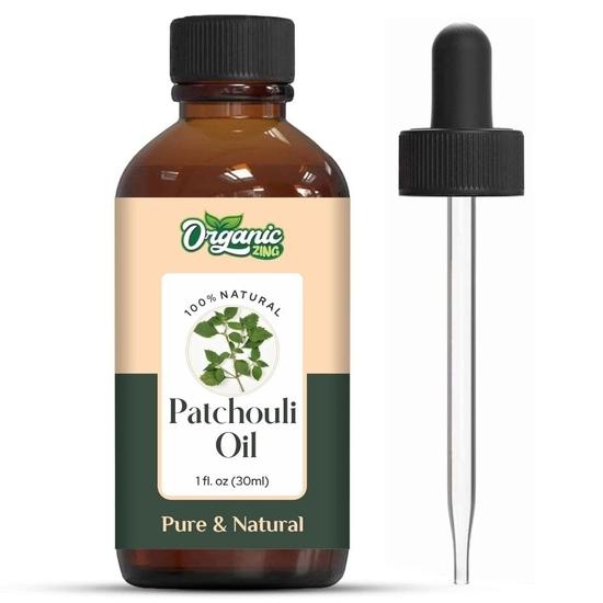 Organic Zing Patchouli Oil Pure & Natural for Skin, Face, Hair Care, Aromatherapy, Diffuser, Conditioner - 30ml