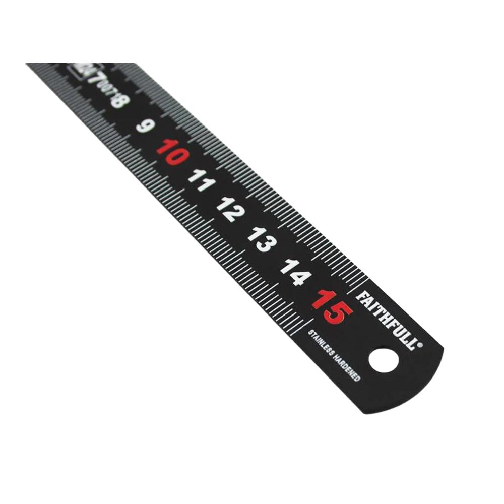 Faithfull Measuring Rules, Matt Black Stainless Steel