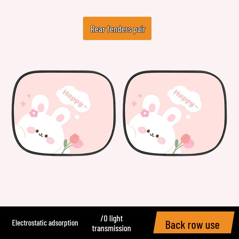 Summer Car Sunshade Curtains - Heat Insulation, Opaque Static Adsorption for Interior Side Windows