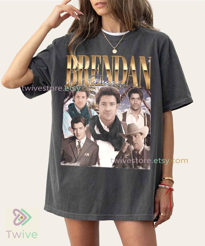 Brendan Fraser Comfort Colors Shirt, Vintage Retro Movie Tee, Classic Fan Merch Gift, The Mummy Actor, The Whale American-Canadian Legend