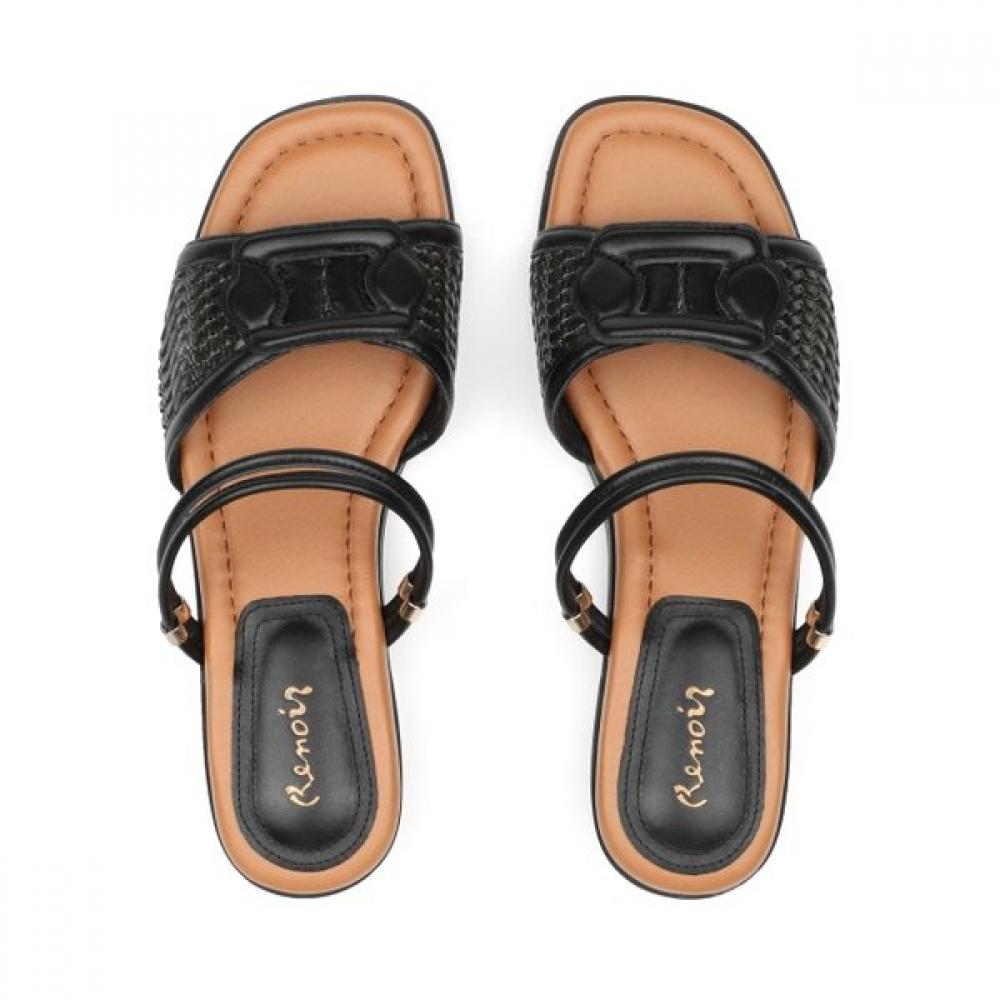 Kumkang Women Cable Knit Strap Flat Sandals Rensac5533k5