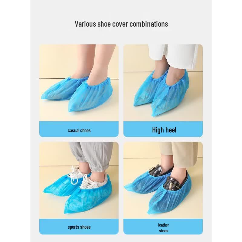 MARYYA Thickened Disposable Non-woven Shoe Covers, 80-count