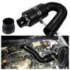 Universal Car 3  Carbon Fibre Cold Air Filter Feed Enclosed Intake Induction Pipe Hose Kit