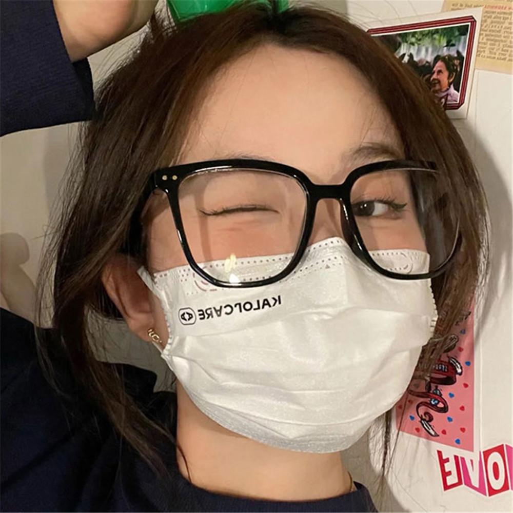 Transparent Black and White Gradient Eyeglass Frame Super Light Big Face Slimming Small Face