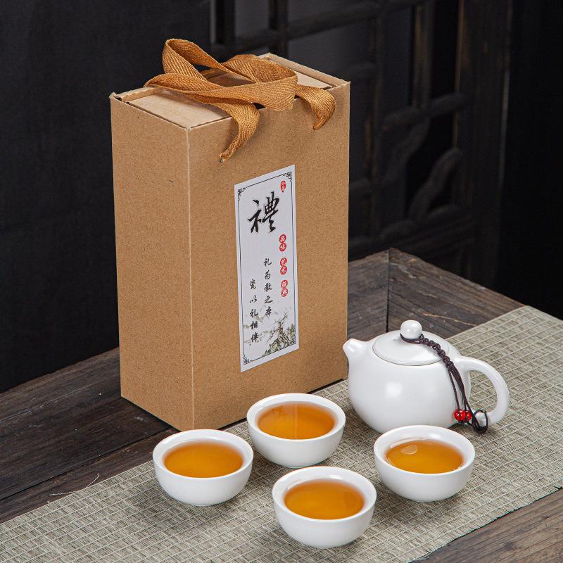 Ceramic Tea Set, One Pot and Two Cups, a Complete Set, Ding Kiln Penguin Pot Gifts, Company Activities, Custom-written Advertisements