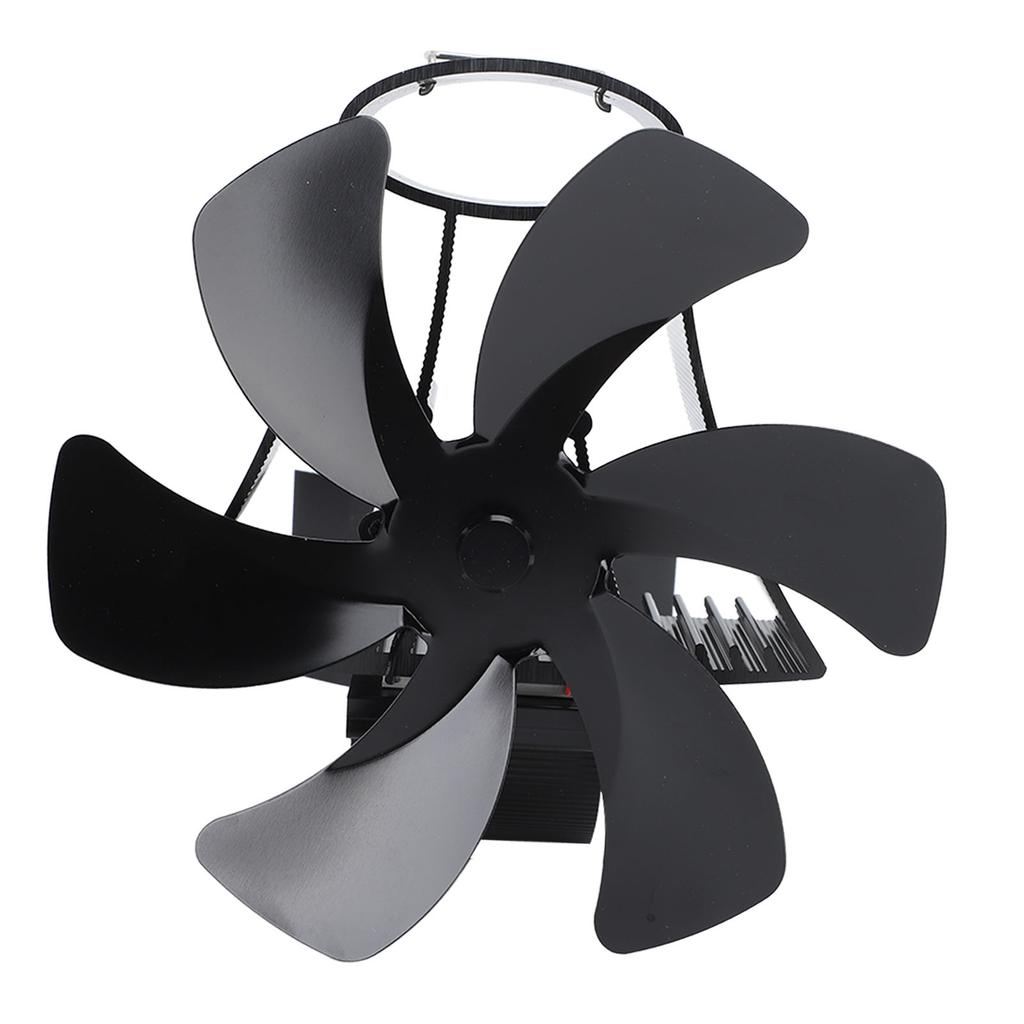 6 Blade Magnet Wall Mount Heat Powered Stove Fan Pipe Fireplace Fan Magnetic Installation for Wood