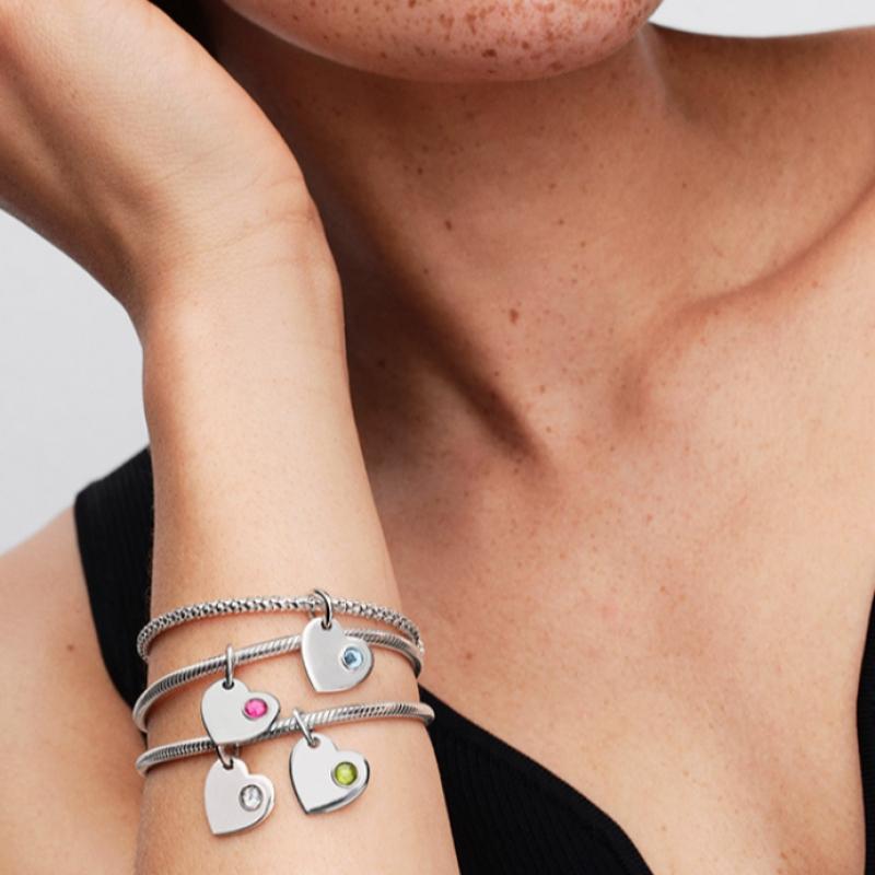 Pandora Ingreivable Heart Dangle Charm   Aqua Blue Stone 794295c03