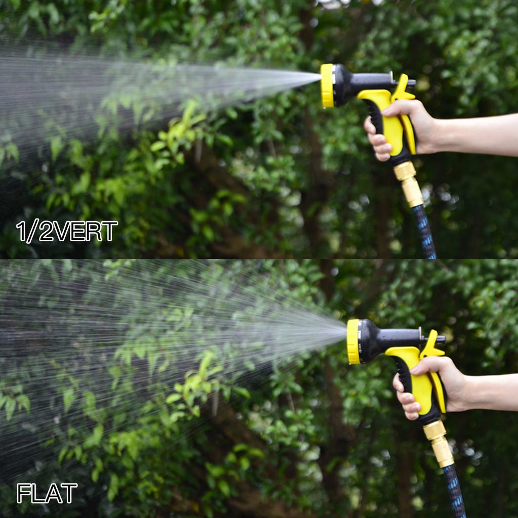 3X Telescopic Water Hose 10 Functions High Pressure Sprinkler Set for Garden Irrigation Car Wash 25FT 3300D Green Black