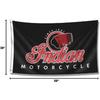 Flag Motorcycle Banner 3x5ft/90 * 150cm (HD Printing, Durable 150D Polyester) for Garage Man Cave with Metal Grommet