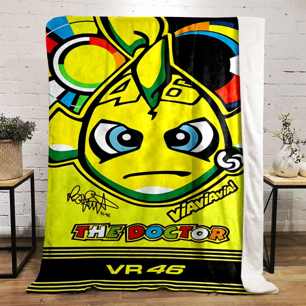 Cartoon Yellow Fish VR46 Blanket for all seasons blanket lunch break throw gift