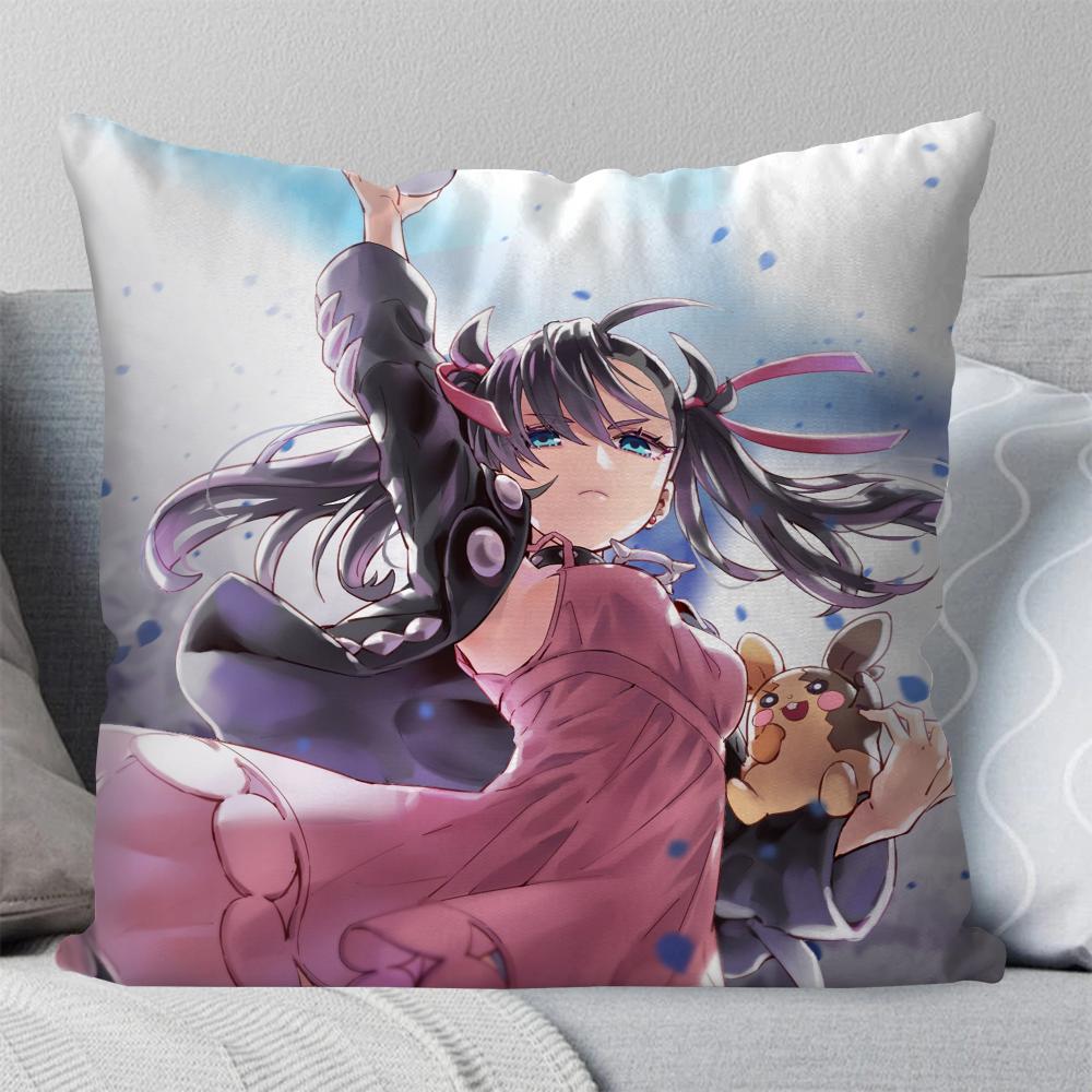 Marnie Animation P-Pokemon Pillow Case Square Pillow Bedroom Sofa Leisure Comfort Cushion Car Living Room Home Decoration 40X40