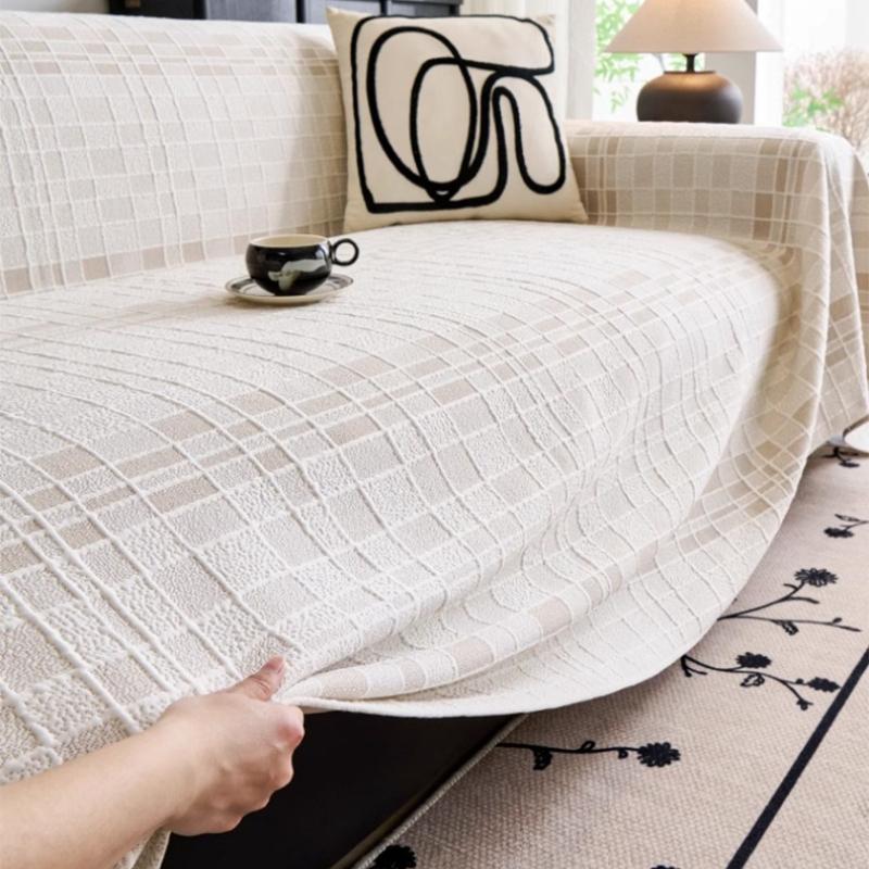 Ice silk summer sofa cover fabric cushion sofa cushion anti-slip cat scratch cover cover