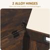 Storage Chest, Modern Storage Trunk with 2 Safety Hinges and Cut-out Handles, Wooden Toy Box for Living Room, Entryway, 76 X 40 X 48 Cm, Rustic Brown