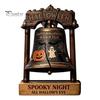 Housewarming Gift Ideas Vintage Halloween Wooden Bell Decor, Rustic Farmhouse Shelf Sitter with Artistic Photo Props Metal Wood Stand, Tabletop