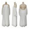 Women's Solid Chiffon Halter Tie Off-shoulder Loose Long Maxi Dress, Casual Summer Sundress For Ladies