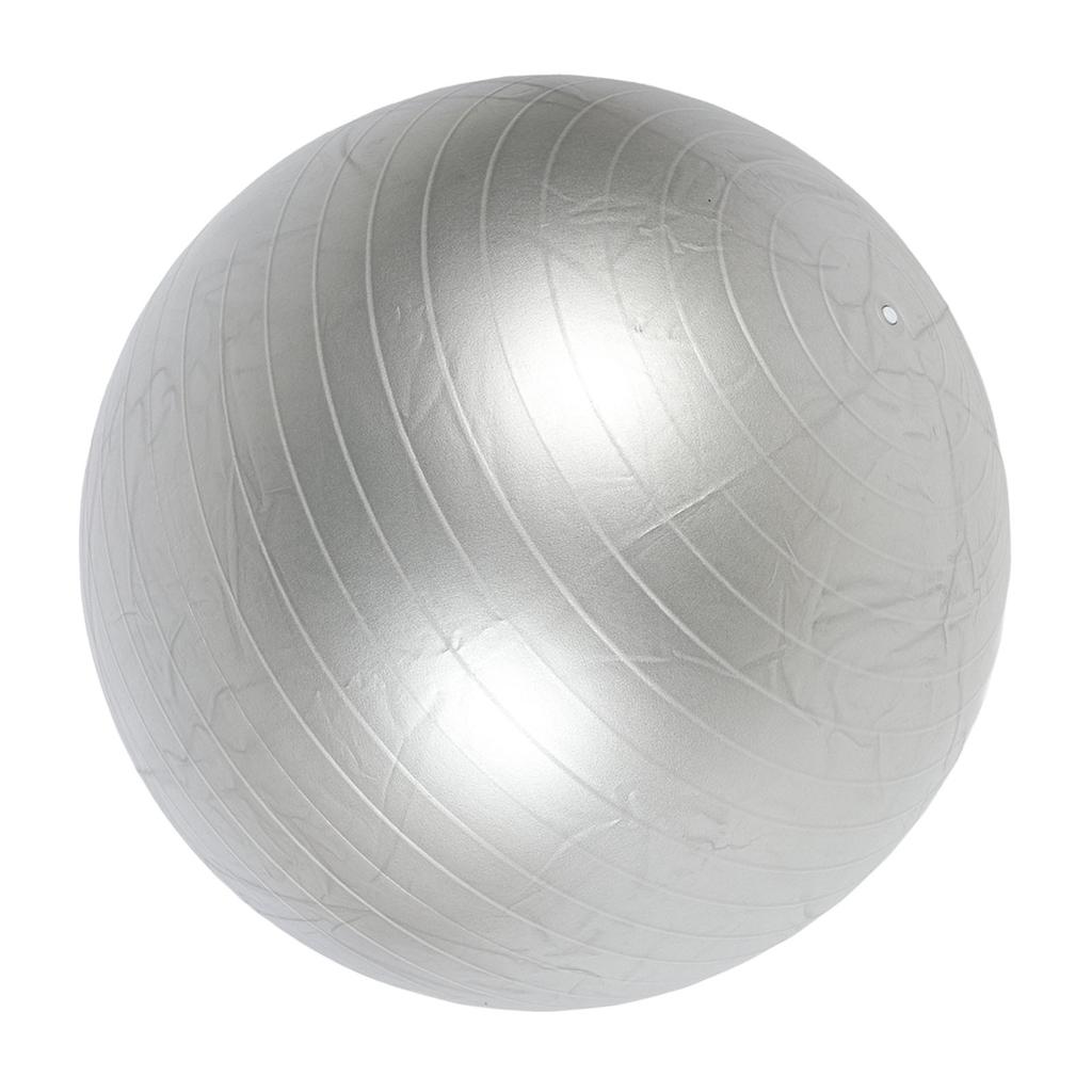 29.5in Exercise Ball PVC Gray 330.7lb Capacity Thicken Slip Resistant Fitness Ball with Quick Pump for Balance Pregnancy