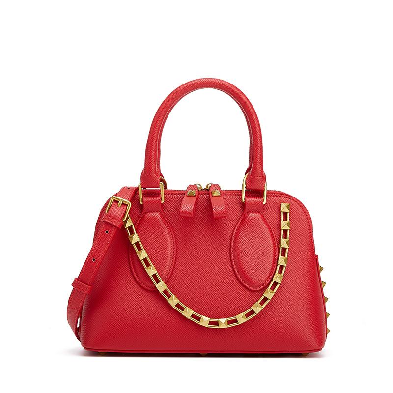 Handtasche im europäischen und amerikanischen Stil mit Muschelkette, exklusive, modische Schulter- und Umhängetasche für Damen