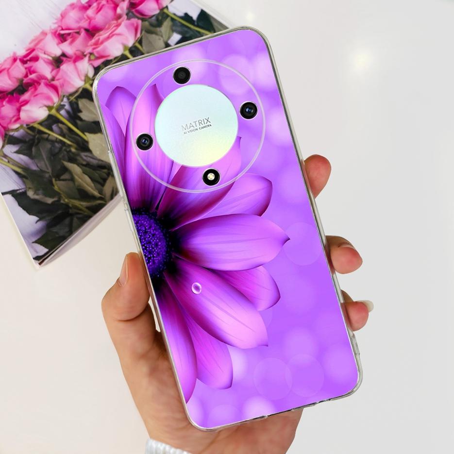 For Honor X9b 5G Case ALI-NX1 Cute Cat Butterfly Painted Cover Soft Silicone Phone Cases For Honor X9b X 9b HonorX9b Soft Fundas