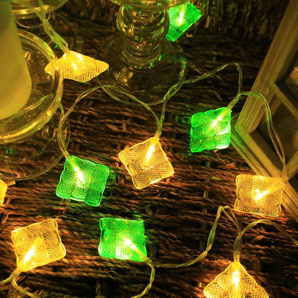 Waterproof Eid Mubarak String Light 10/20/30/40 LED Garland String Lamp  Garden Patios Bedroom