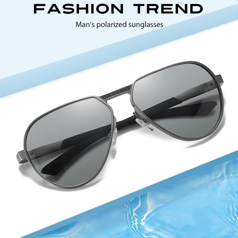 aoron Modische polarisierte Sonnenbrille, Markendesign, Sonnenbrille mit verspiegelten Aluminium-Beingläsern, Brillen für Männer und Frauen