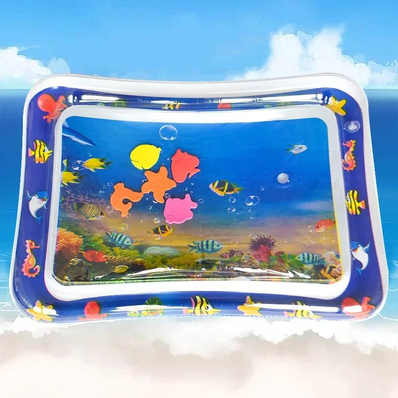 Large Baby Playing Water Mat Inflatable Water Cushion Baby Play Mat Inflatable Tummy Time Mat Early Education Water Cushion