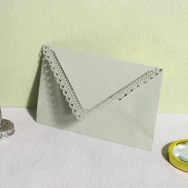 Colorful Laser-Cut Lace Triangular Invitation Card for Weddings and Birthdays