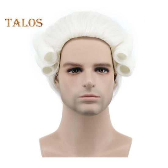 

Парик судьи, натуральный, из высокотемпературного волокна, для мужчин и женщин, костюм на Хэллоуин, косплей, адвокат, длинные вьющиеся синтетические волосы, волнистая накладка на волосы белый