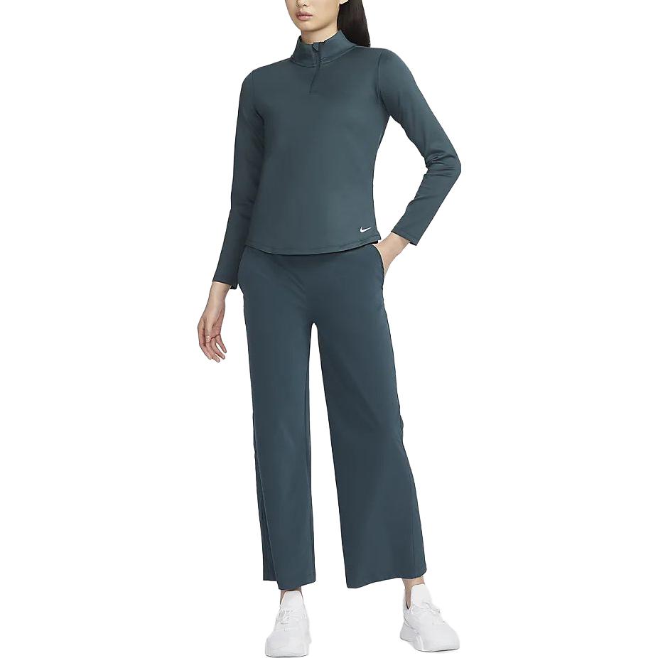 Nike Dri-FIT Bliss Solid Color Loose-Fit Quick-Dry Training Pants Women Bottoms Deep-Jungle-Green FB5028-328