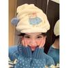 Embroidered Apple Dog Coral Fleece Dry Hair Cap Soft Absorbent Bathing Headscarf Quick Dry Hair Towel