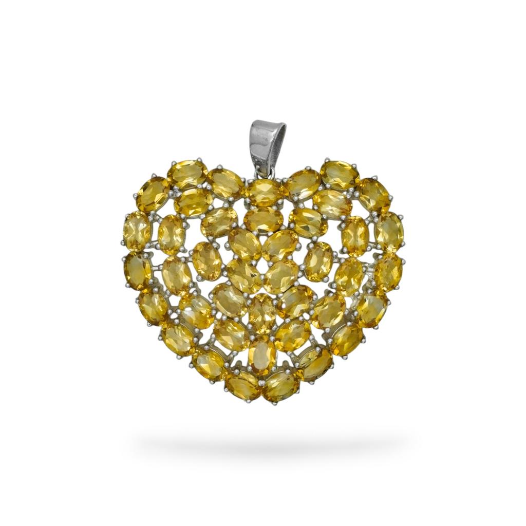 Pendentif Cœur en Pierre Précieuse Grenat: Collier Fait Main en Argent Sterling 925