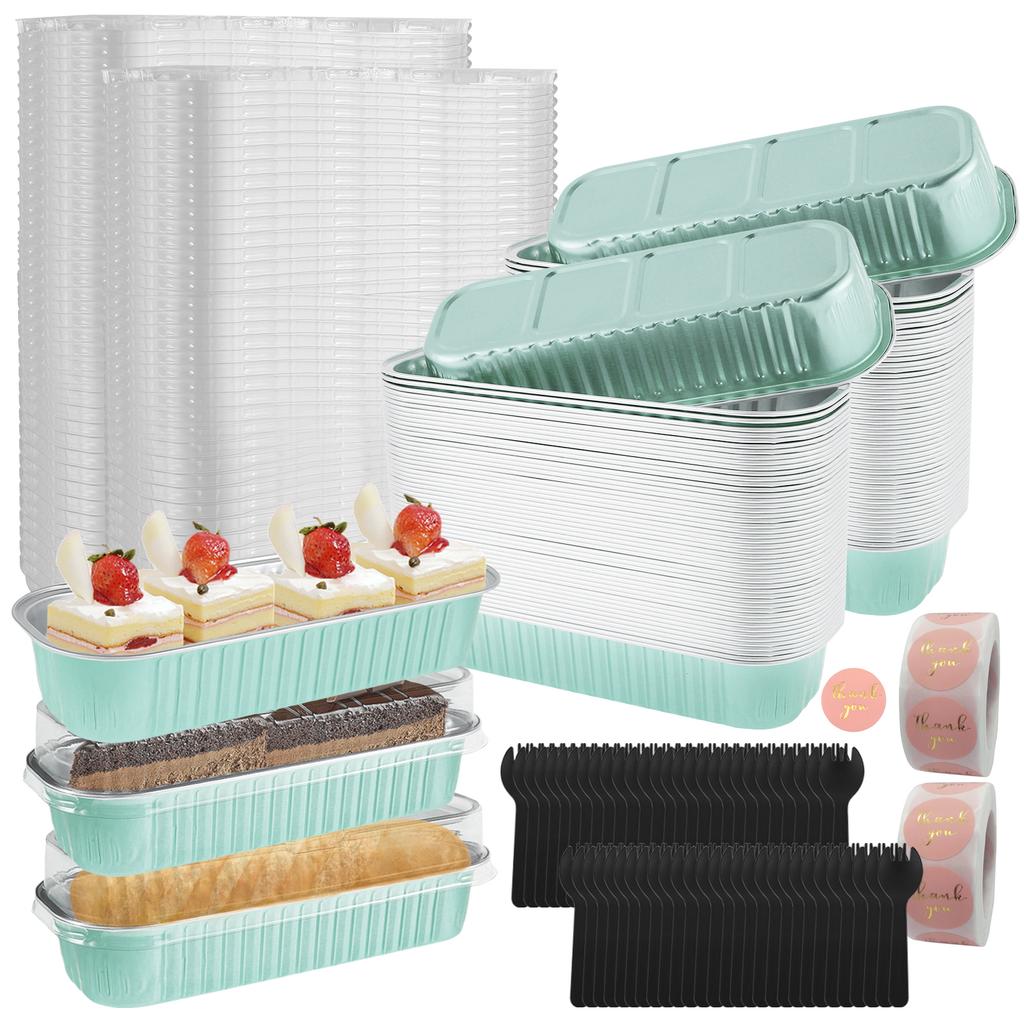 Mini Loaf Pans Rectangle Aluminum Foil Baking Pan Mini Bread Container Heat-Resistant Cake Pans Bread Containers Muffin Tins