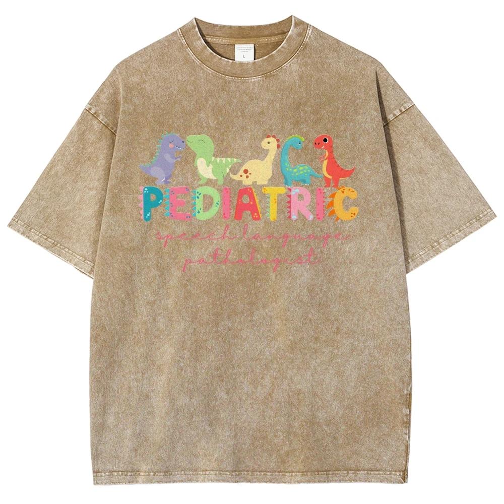 Summer Comfort Women's Wash T-Shirt Loose Oversized Cotton Short Sleeve Color Letter Print Cute Top Tee