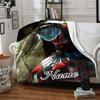 Custom Name Avatar Blue Beauty Party Blanket For Couch Bed Plush Cozy Fuzzy Blanket Super Soft Warm Blankets For Fall And Winter 0916282