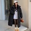 Winter New Korean Fashion Loose Down Cotton-padded Jacket Women's Knee-length Hooded Padded Cotton-padded Jacket.