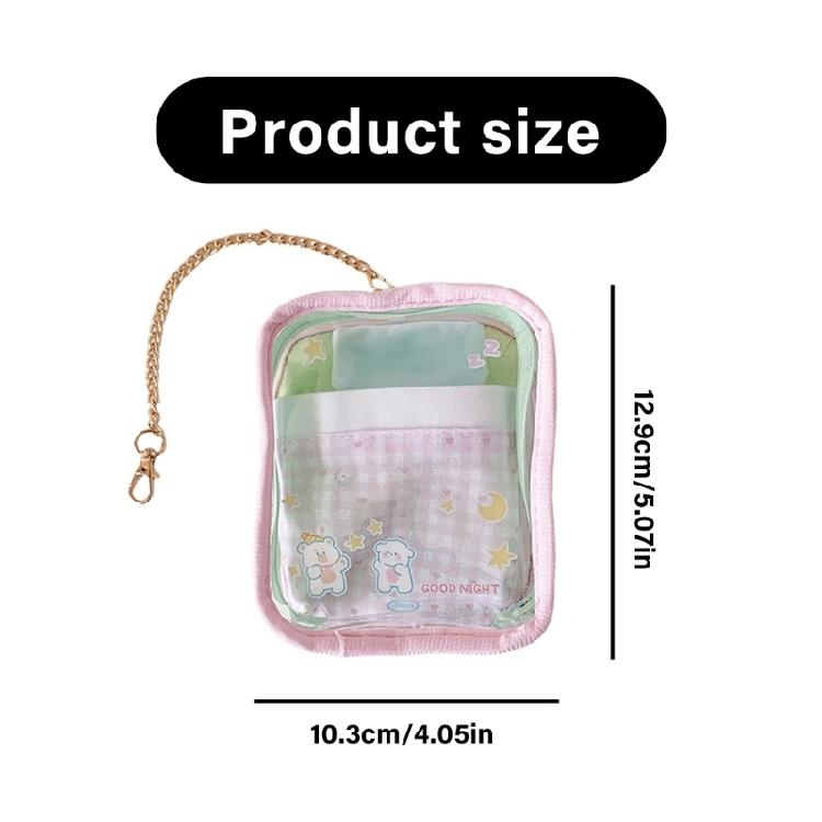 Colorful Cartoon PVC Clear Storage Bag Scratch Resistant Easy Organizer Display Holder For School Supplies Accessories