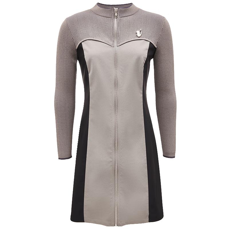 

VEROMODA 2025 Spring Color Block Zipper Patchwork Dress S