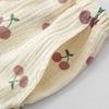 Crepe cotton seersucker women's summer short-sleeved trousers and shorts three-piece set lapel loose loungewear pajamas