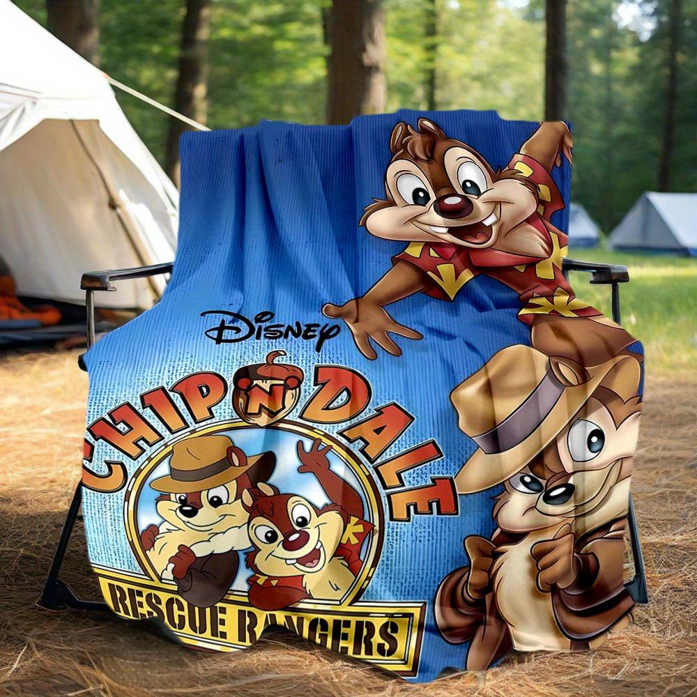 1pc, Disney Chip 'n Dale Rescue Rangers Blanket Soft Throw for Home Decor, Gift Idea for Family and Friend, Seasonal Use Blanket, Living Room, Travel