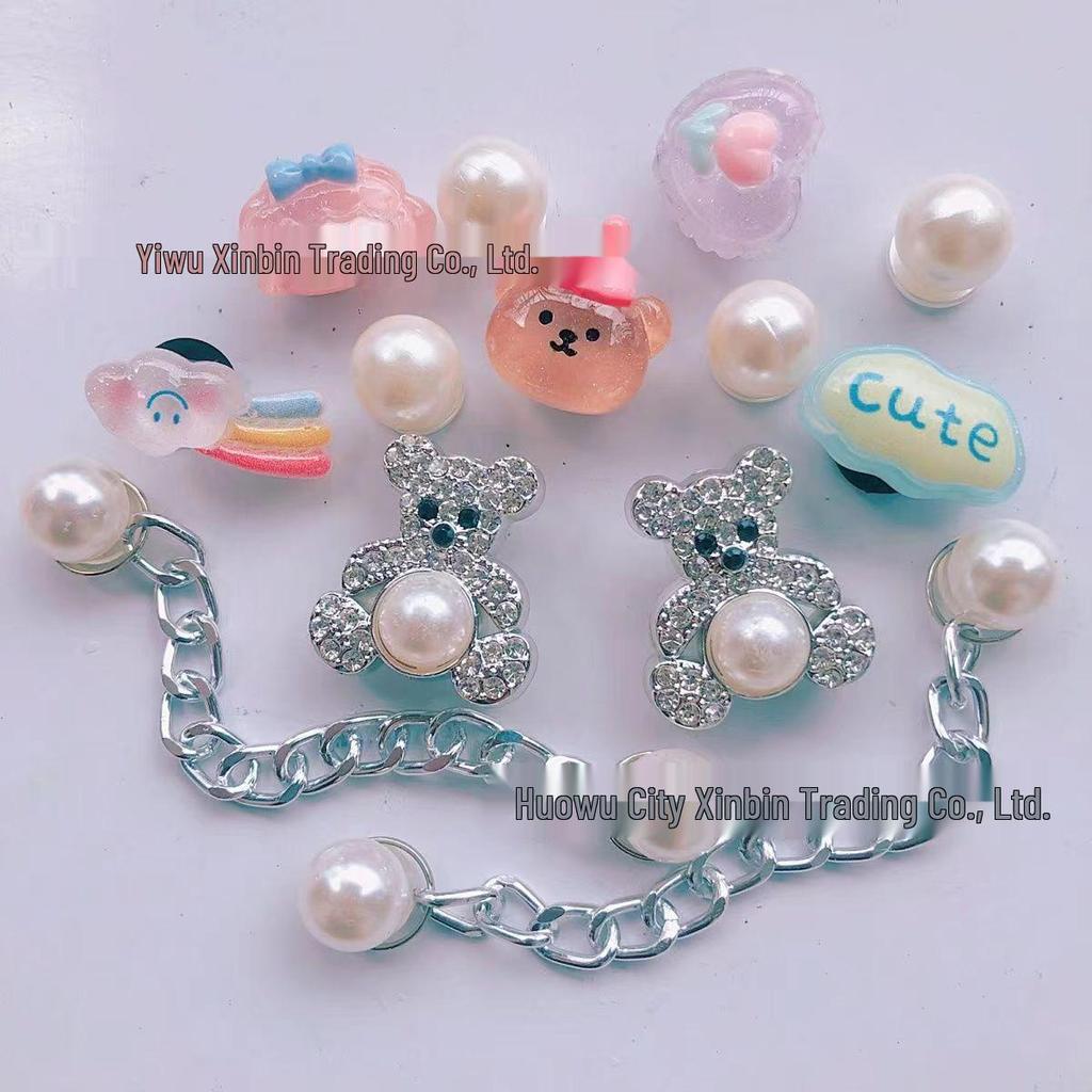 Charms de Chaussures DIY: Perles 3D, Perles Dessin Animé, Boucles Amovibles & Perles sur Ficelle.
