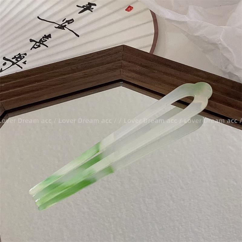 Vintage Hanfu U-Shaped Acrylic Hairpins for Versatile Updo Hairstyles