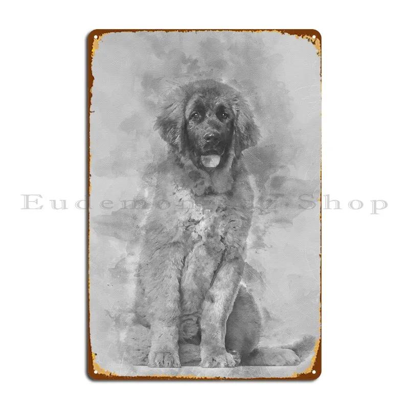 

Leonberger Puppy 4 Months Metal Plaque Party Cave Cinema Print Wall Decor Tin Sign Poster 20x30cm（7.8x11.8inch）