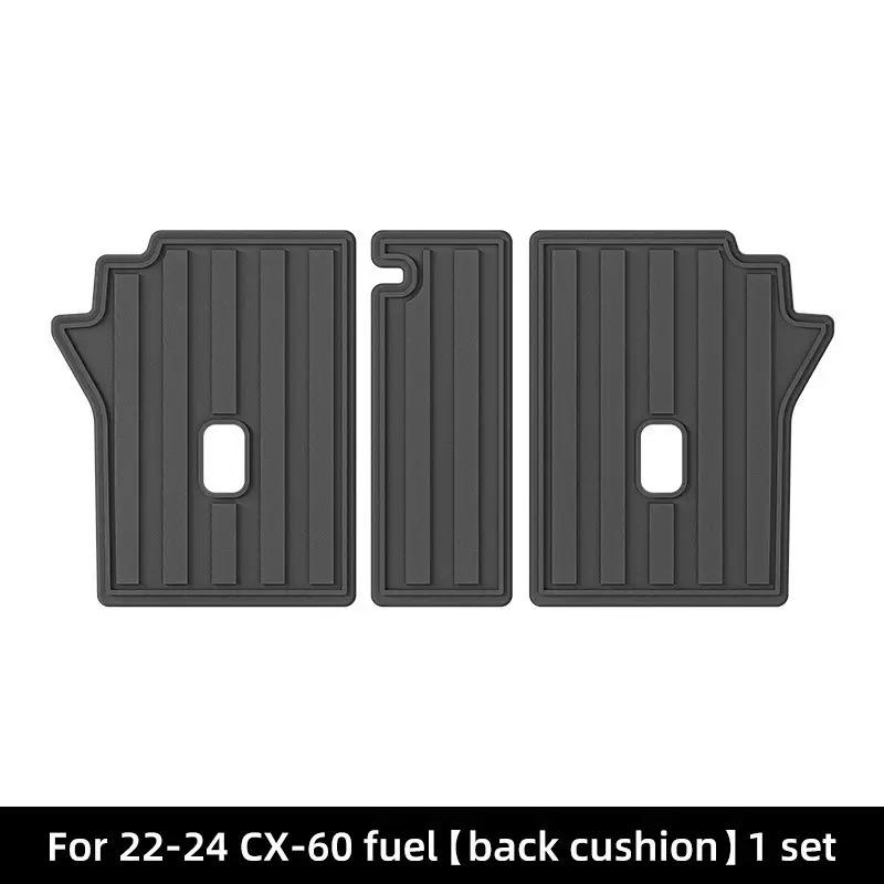 For Mazda CX-60 CX60 2022-2024 Car Rear Trunk Mat TPE Rear Seat Backrest Pad All Weather Waterproof Trunk Floor Cargo Liner Pads