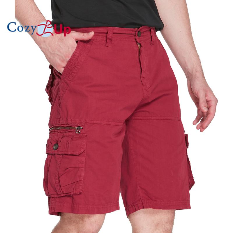 Cozy Up Men's Cargo Shorts Lightweight Multi Pocket Casual Short Pants with No Belt