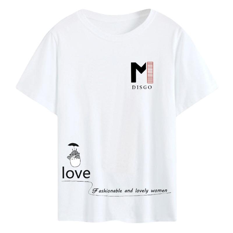 GMXIA Short Sleeve T-shirt Women Loose Ins Women's Crewneck Base Shirt