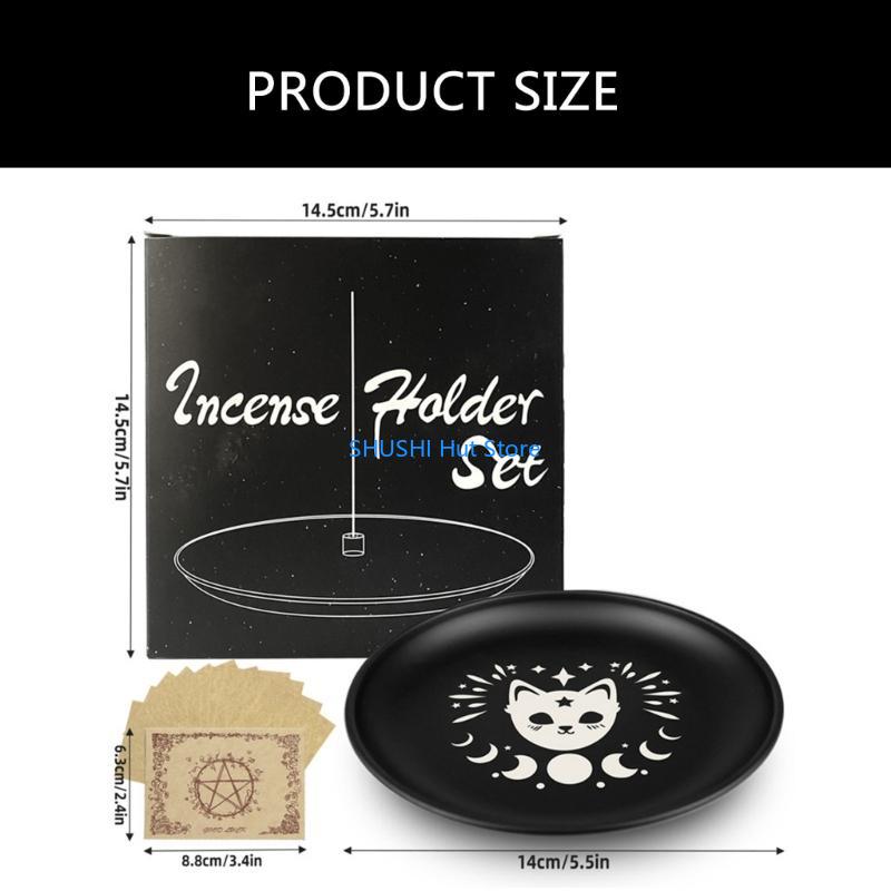 Modern Black Pattern 14cm Steel Stand for Home Iron Plate D57B