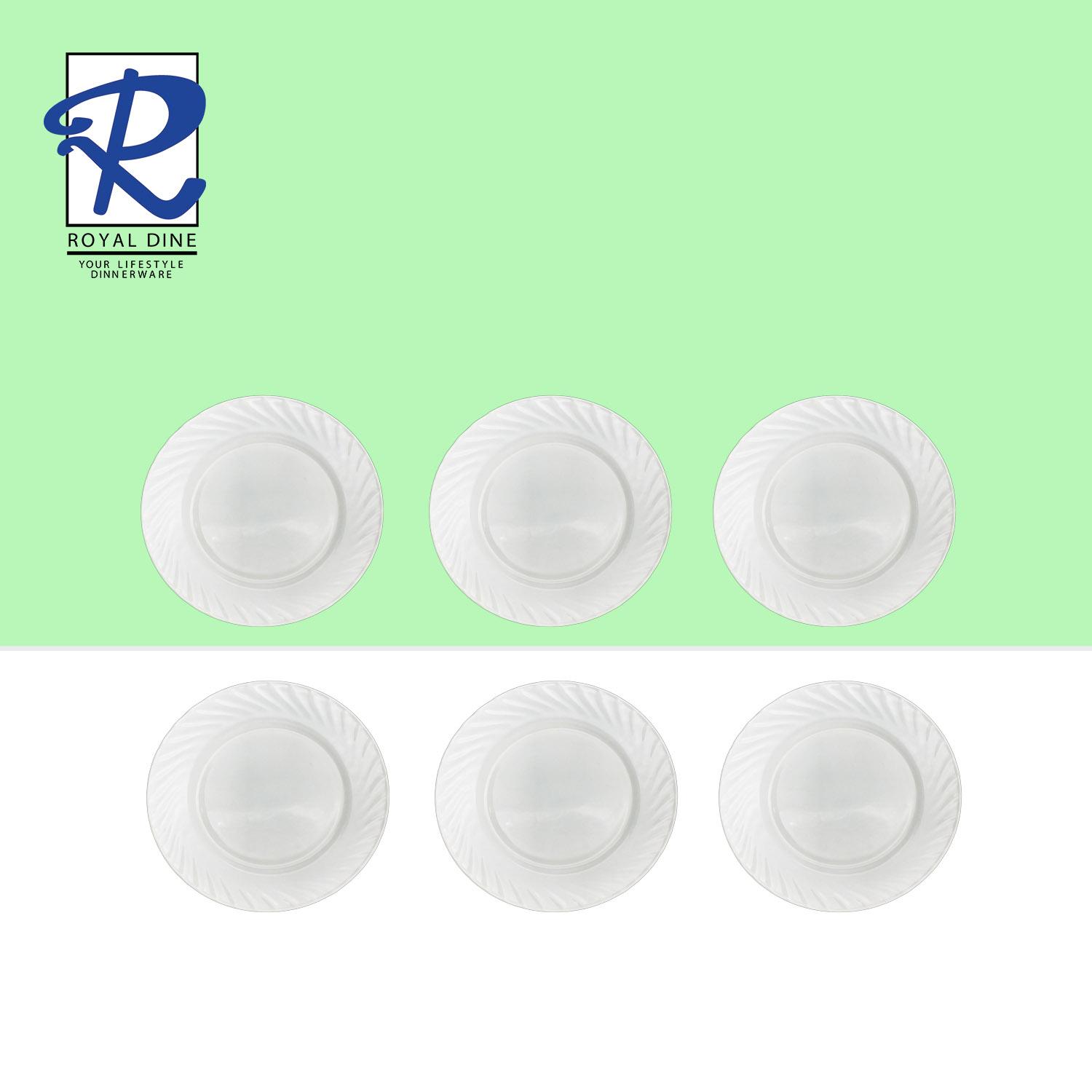

Royal Dine 6pcs Opal T White Dessert Plate 17cm Plates Set CROY469